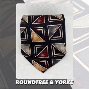 EUC Roundtree & Yorke Geometric Pattern Tie